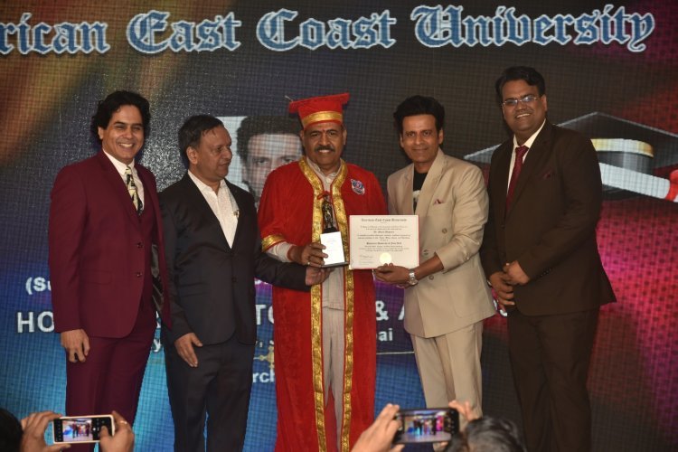 ओटीटीचा राजा मनोज बाजपेयी यांना चित्रपट आणि त्यांच्या परोपकारातील योगदानाबद्दल कला शाखेतील मानद डॉक्टरेट